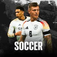 An image of two professional soccer players in action, representing the extensive soccer betting options available at Khushbet casino.